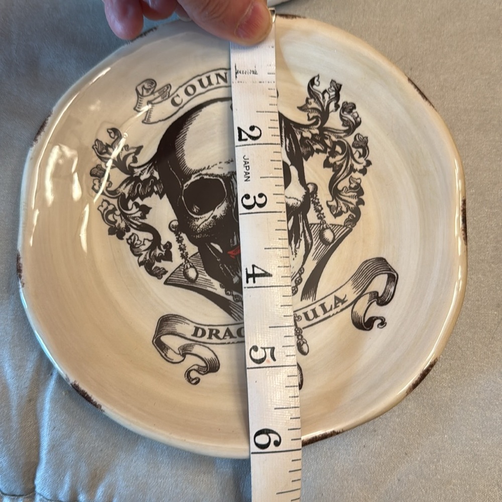 Halloween Dessert plates. Set a four. Ghoulish. Vintage. Dept. 56 New in box - Picture 8 of 11